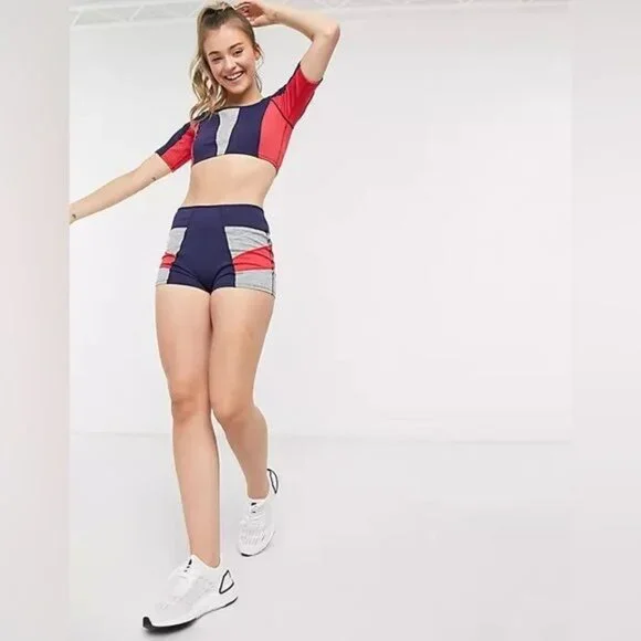 NWT Free People Movement Color Block 2 Piece Set Crop Top & Shorts - Picture 8 of 12